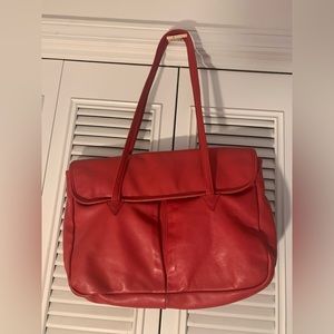 Vintage Libaire red leather bag